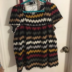 Striped babydoll shirt